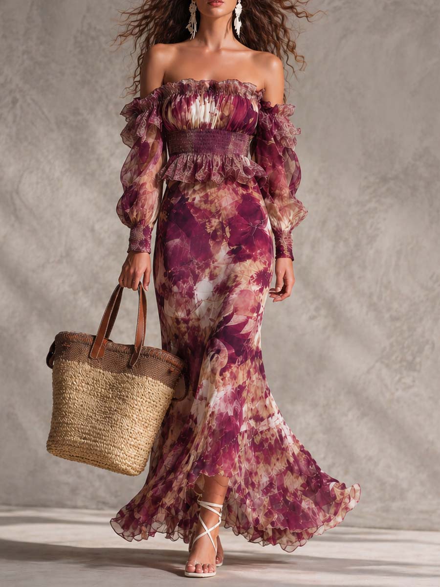 Lyra | Vestido Maxi Estilo Español Floral