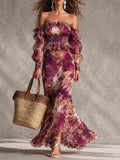 Lyra | Vestido Maxi Estilo Español Floral