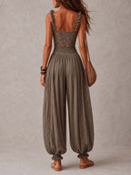 Wanda | Mono Bohemio con Encaje y Pantalón Fluido