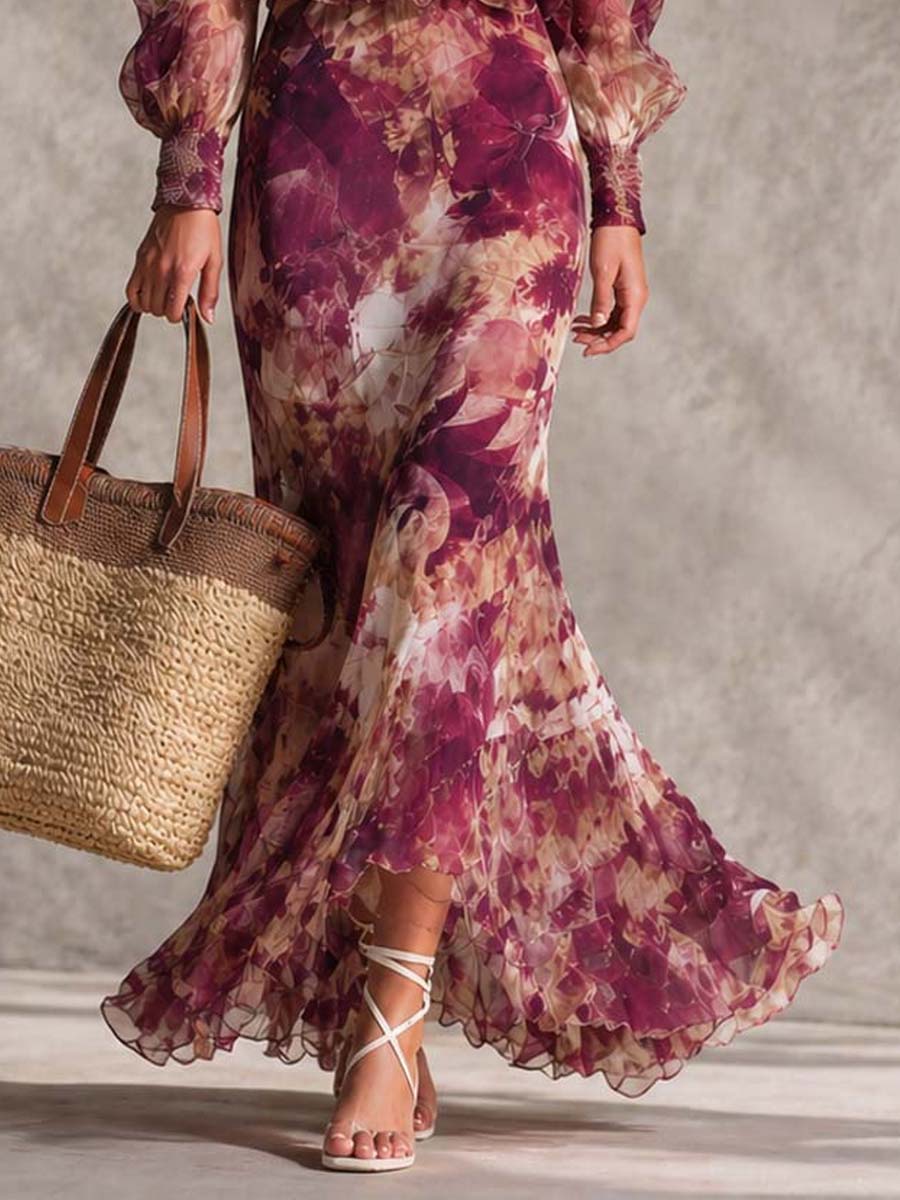 Lyra | Vestido Maxi Estilo Español Floral