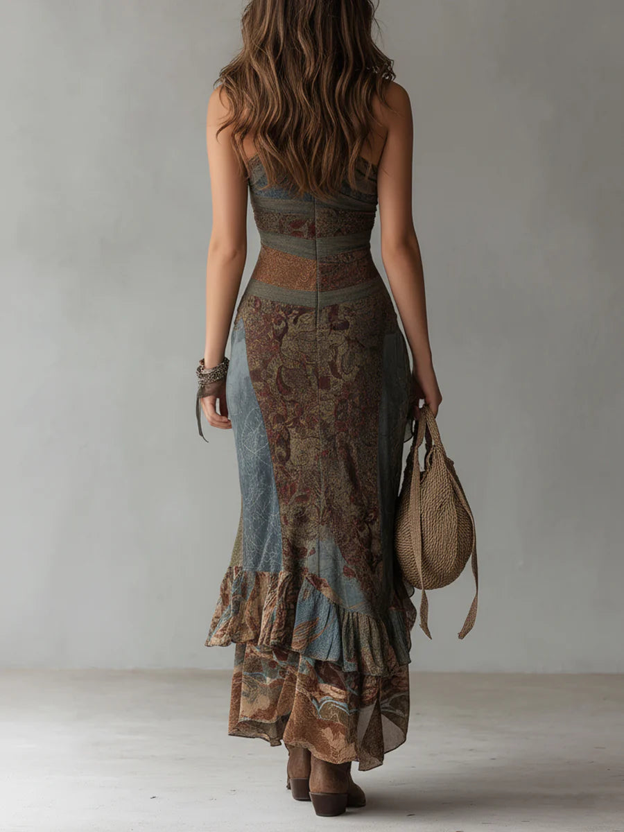 Nelka | Vestido Maxi Asimétrico de Un Hombro