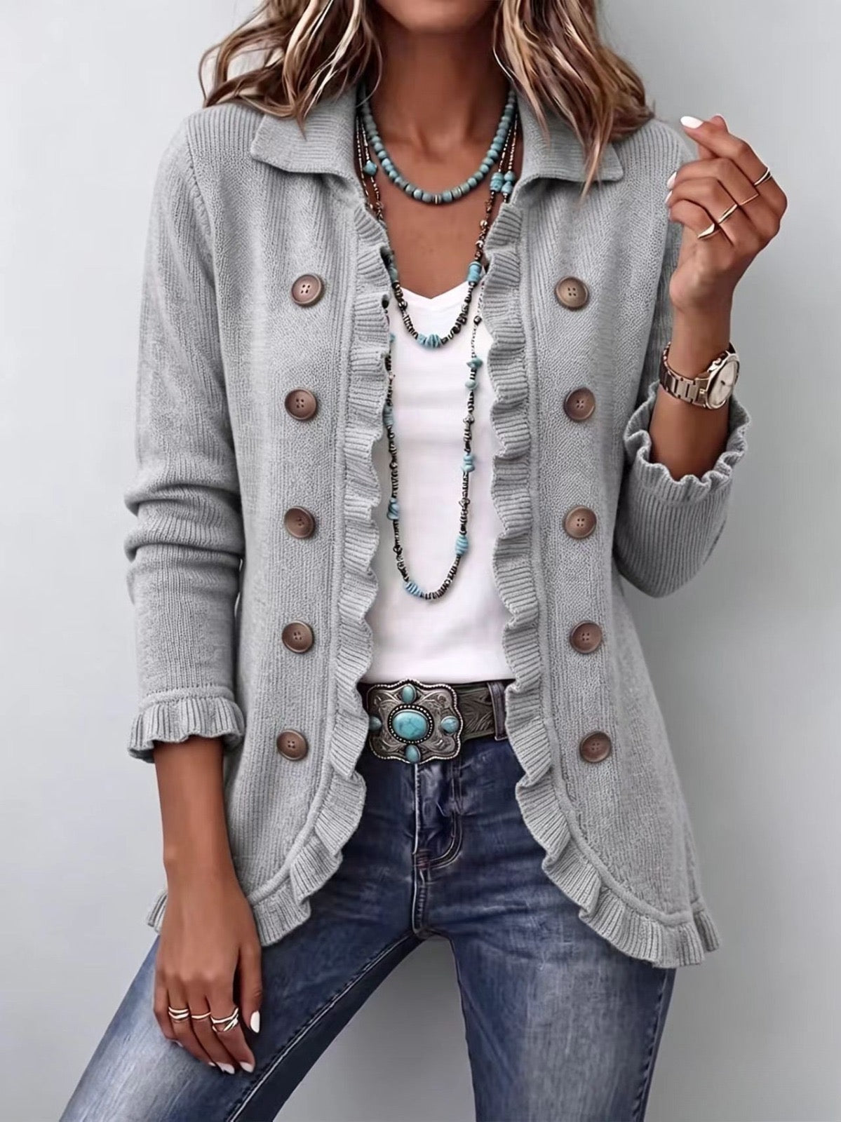 Eloísa | Chaqueta de Punto Gris