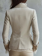 Constance | Blazer Marfil Bordado Sastre