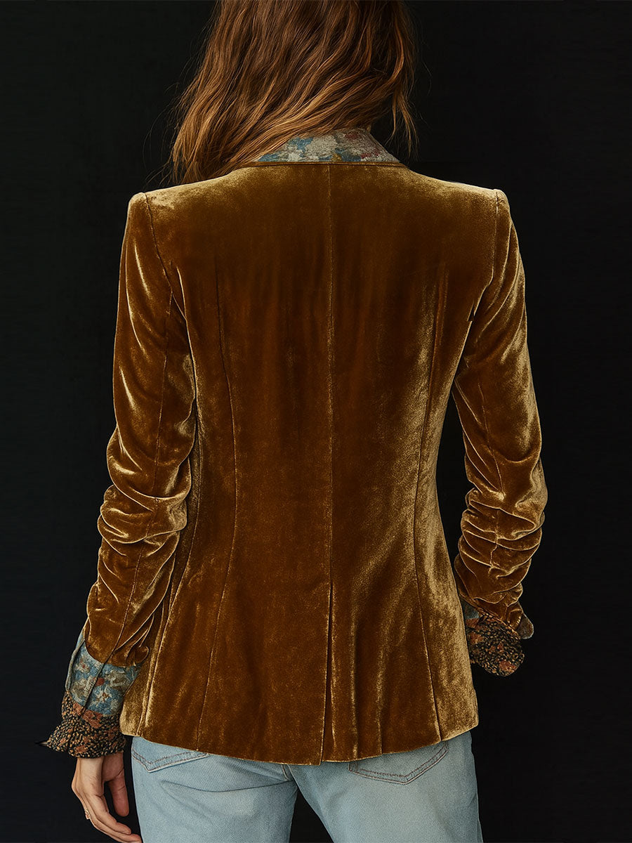 Marcelline | Blazer Patchwork Floral Vintage