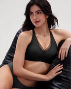 Sujetador Push-Up Escotado de Tul Sin Aros y Sin Costuras