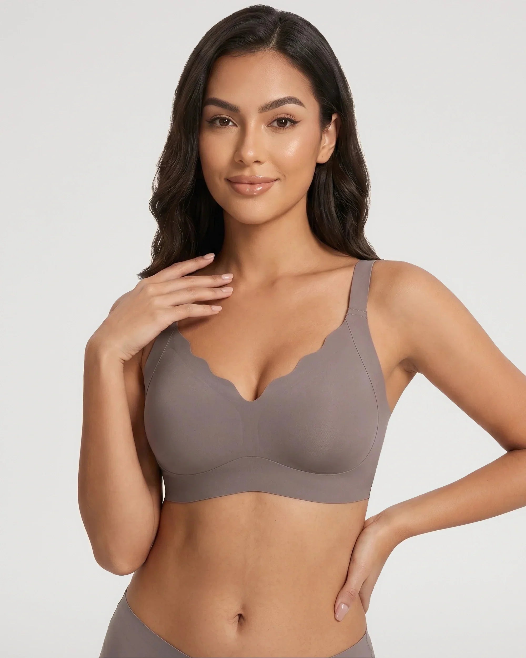 Sujetador Push-Up Efecto Gel con Borde Ondulado