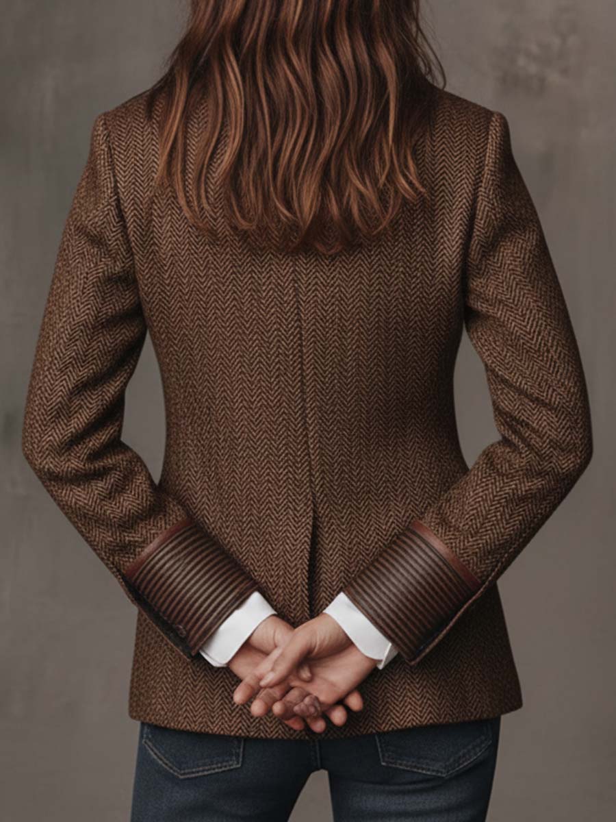 Gisèle | Blazer con Paneles Estampado Espiga