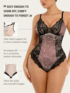 Body de Encaje Transpirable con Escote V