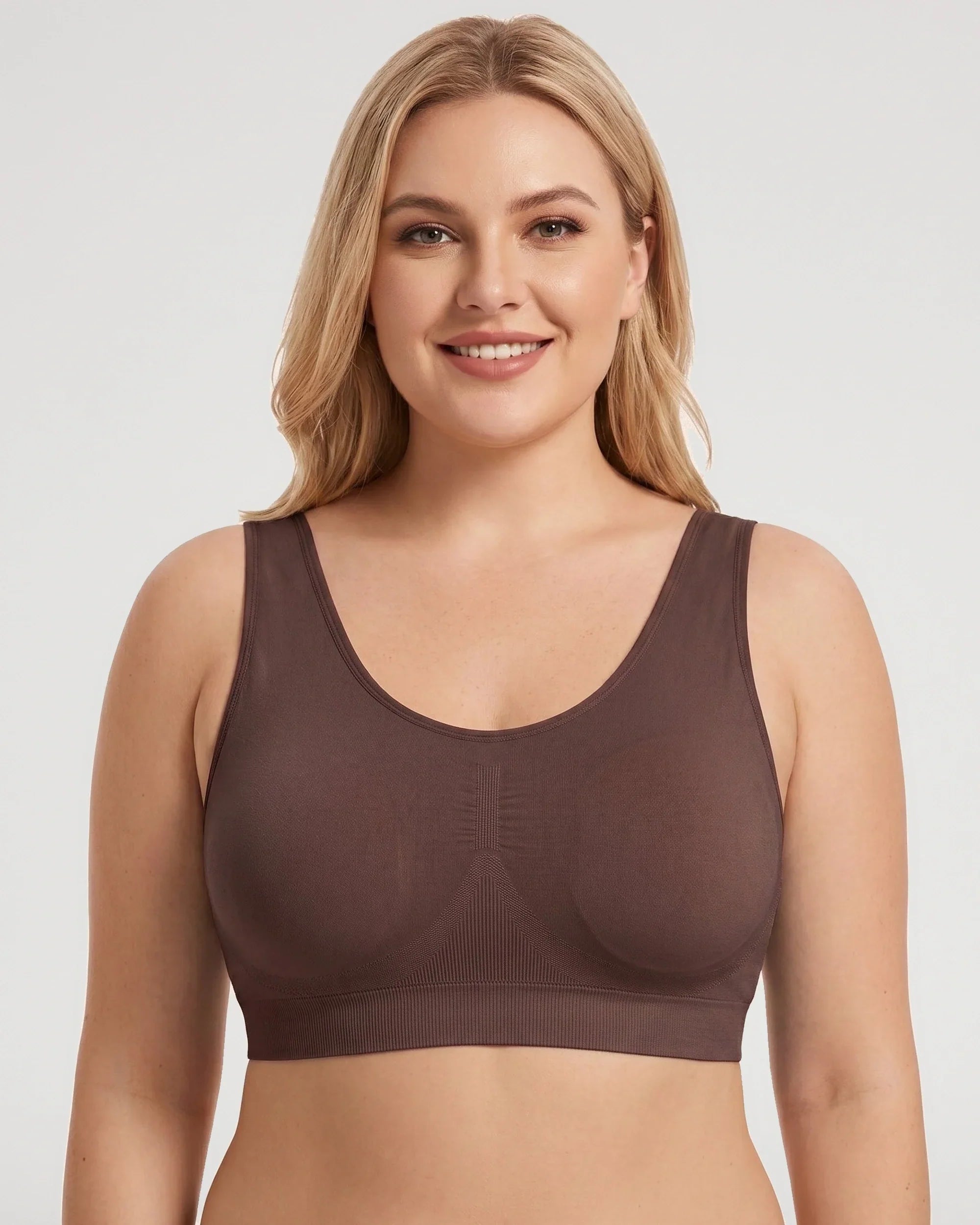 Sujetador Push-Up Sin Aros de Cobertura Completa con Espalda U