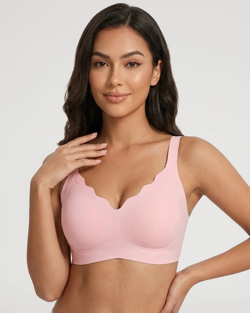 Sujetador Push-Up Efecto Gel con Borde Ondulado
