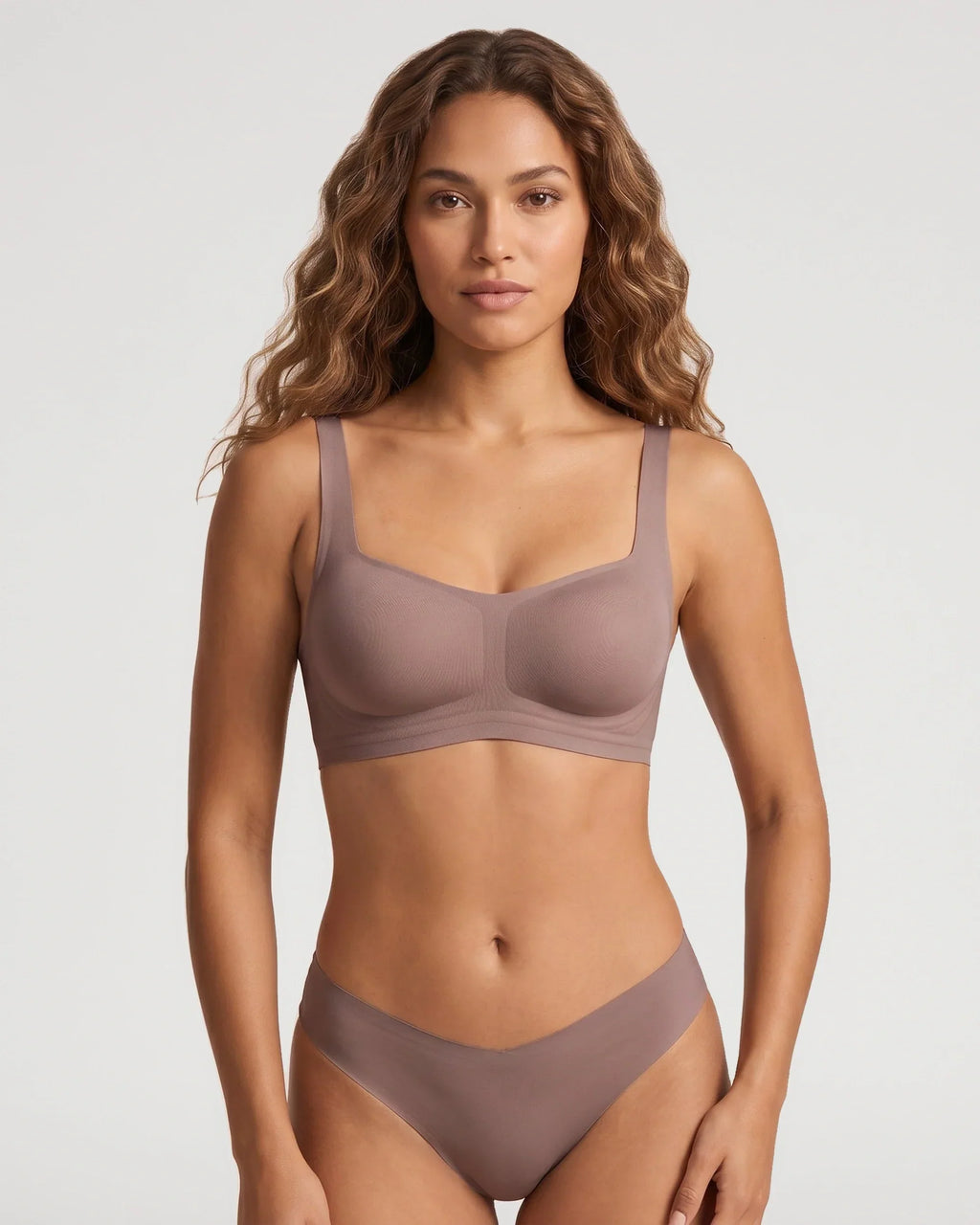 Conjunto Bralette Sin Costuras de Escote Cuadrado + Braguita