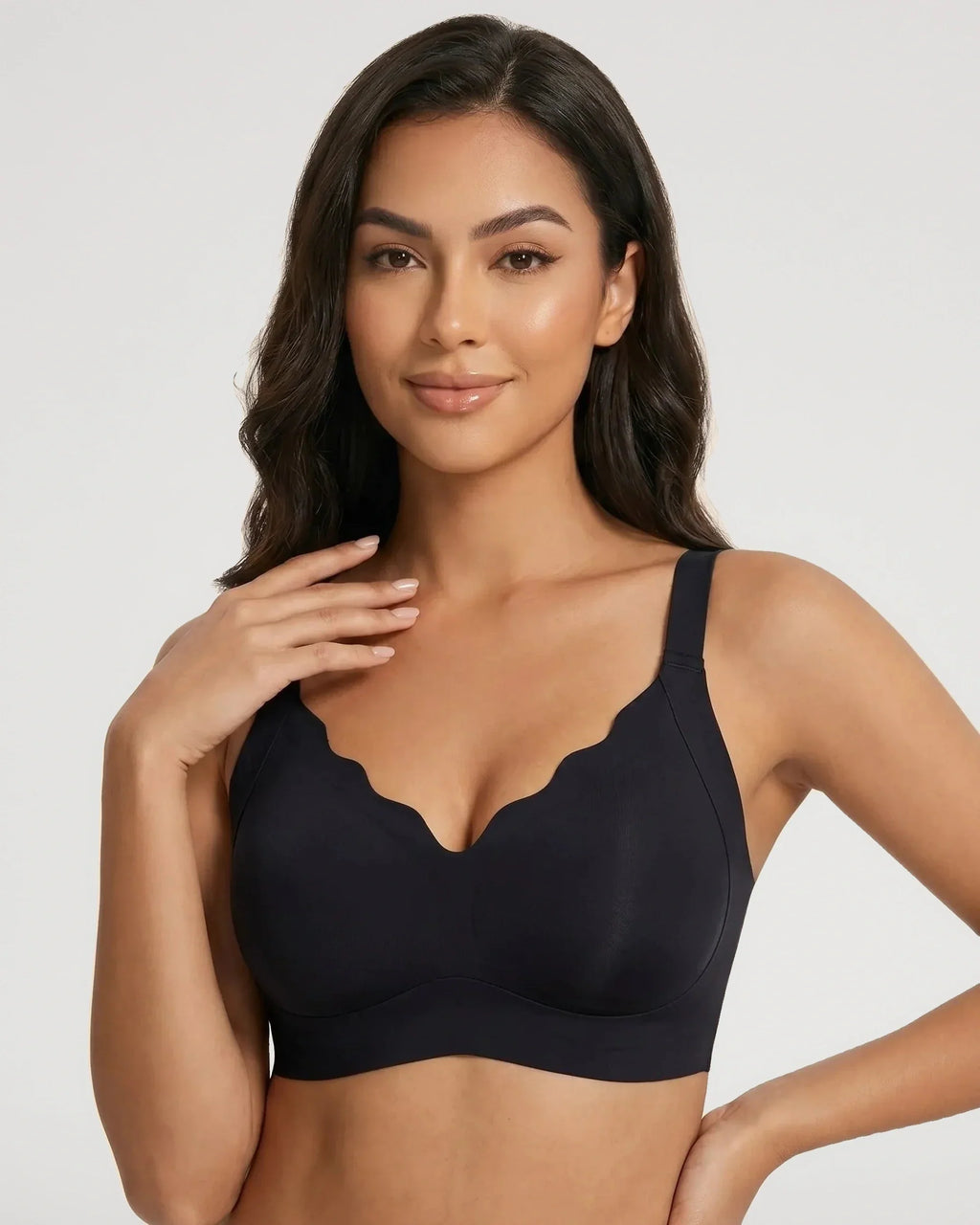 Sujetador Push-Up Efecto Gel con Borde Ondulado