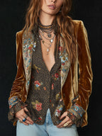 Marcelline | Blazer Patchwork Floral Vintage