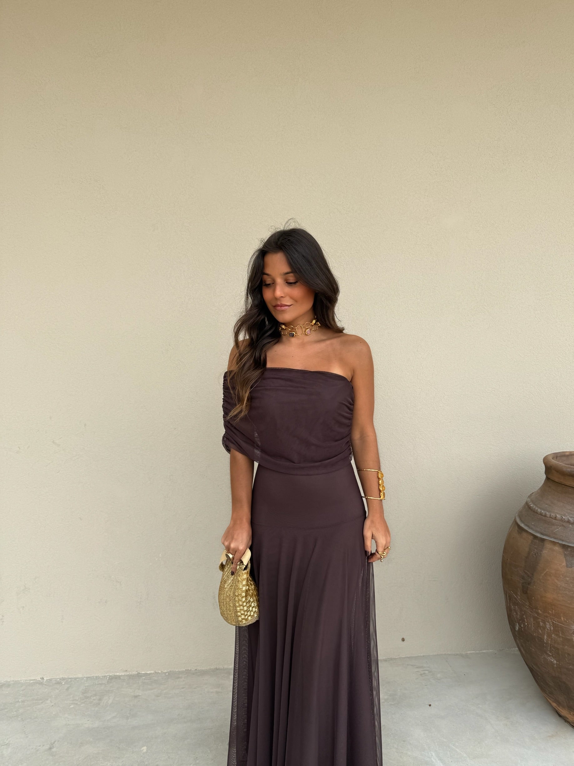 Toledo Dress in Brown