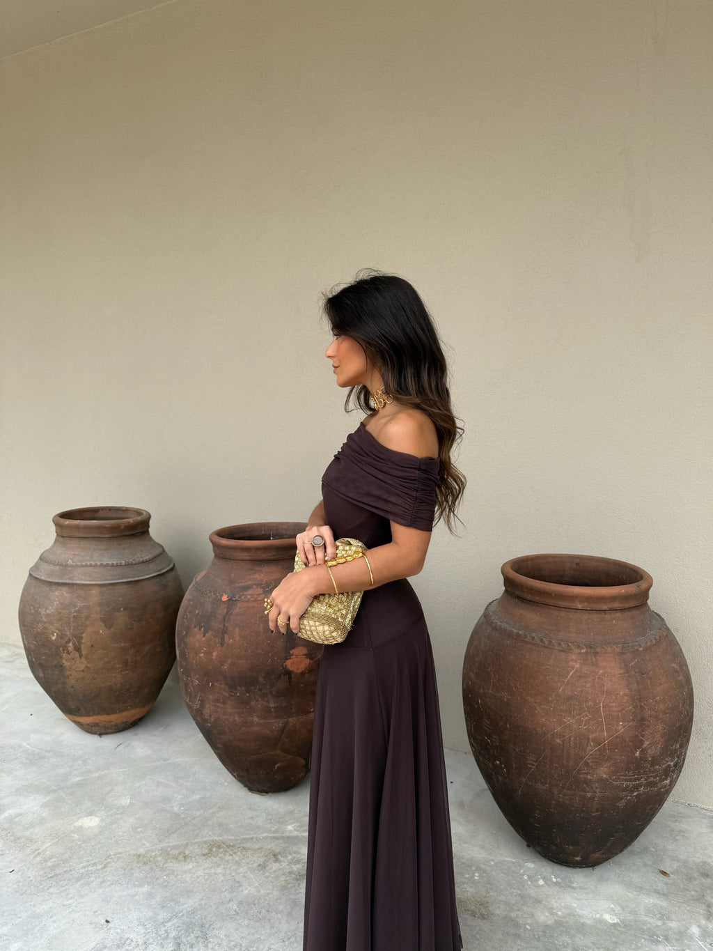 Toledo Dress in Brown
