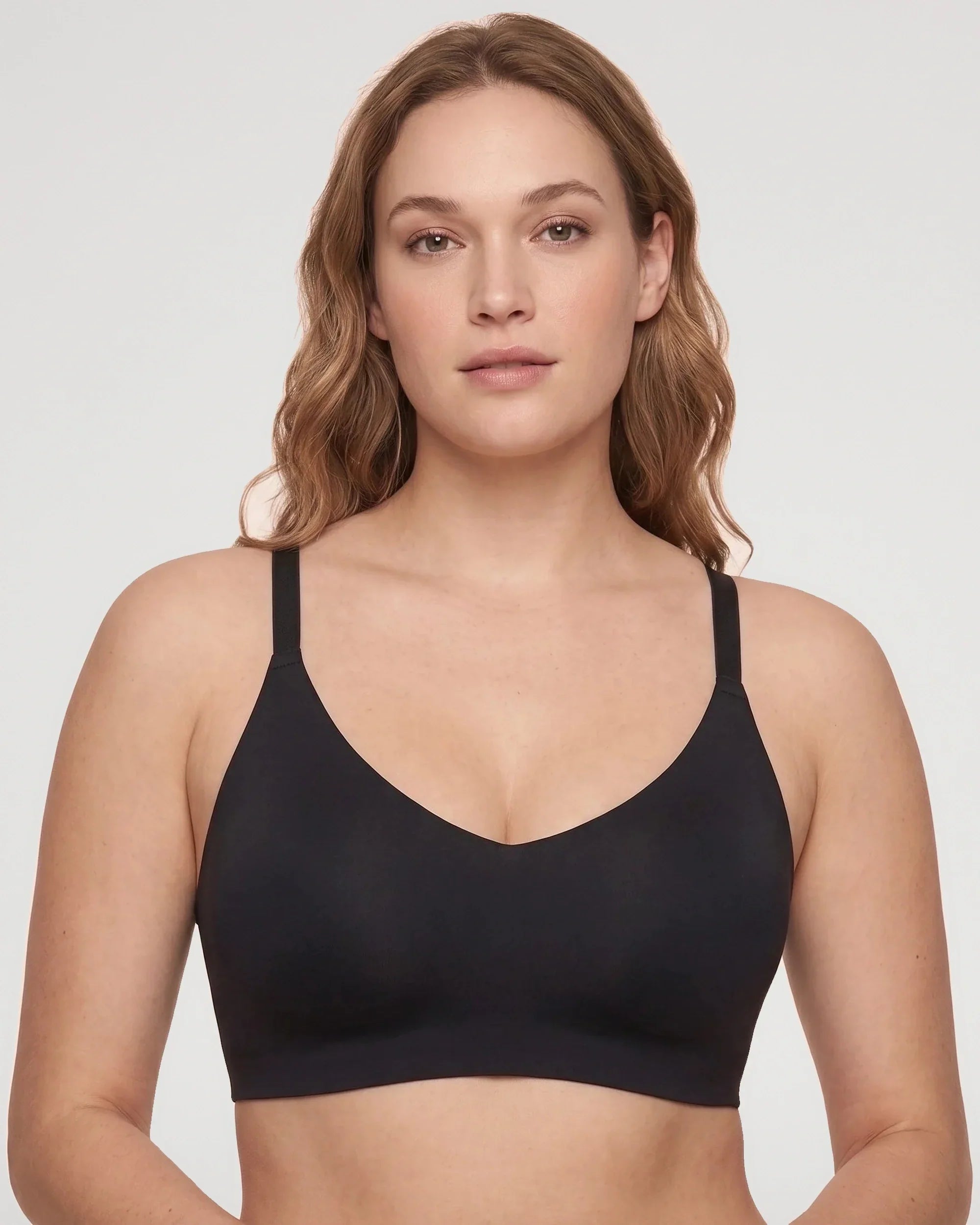 Bralette de Encaje con Escote V y Espalda Nadadora