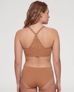Bralette de Encaje con Escote V y Espalda de Encaje
