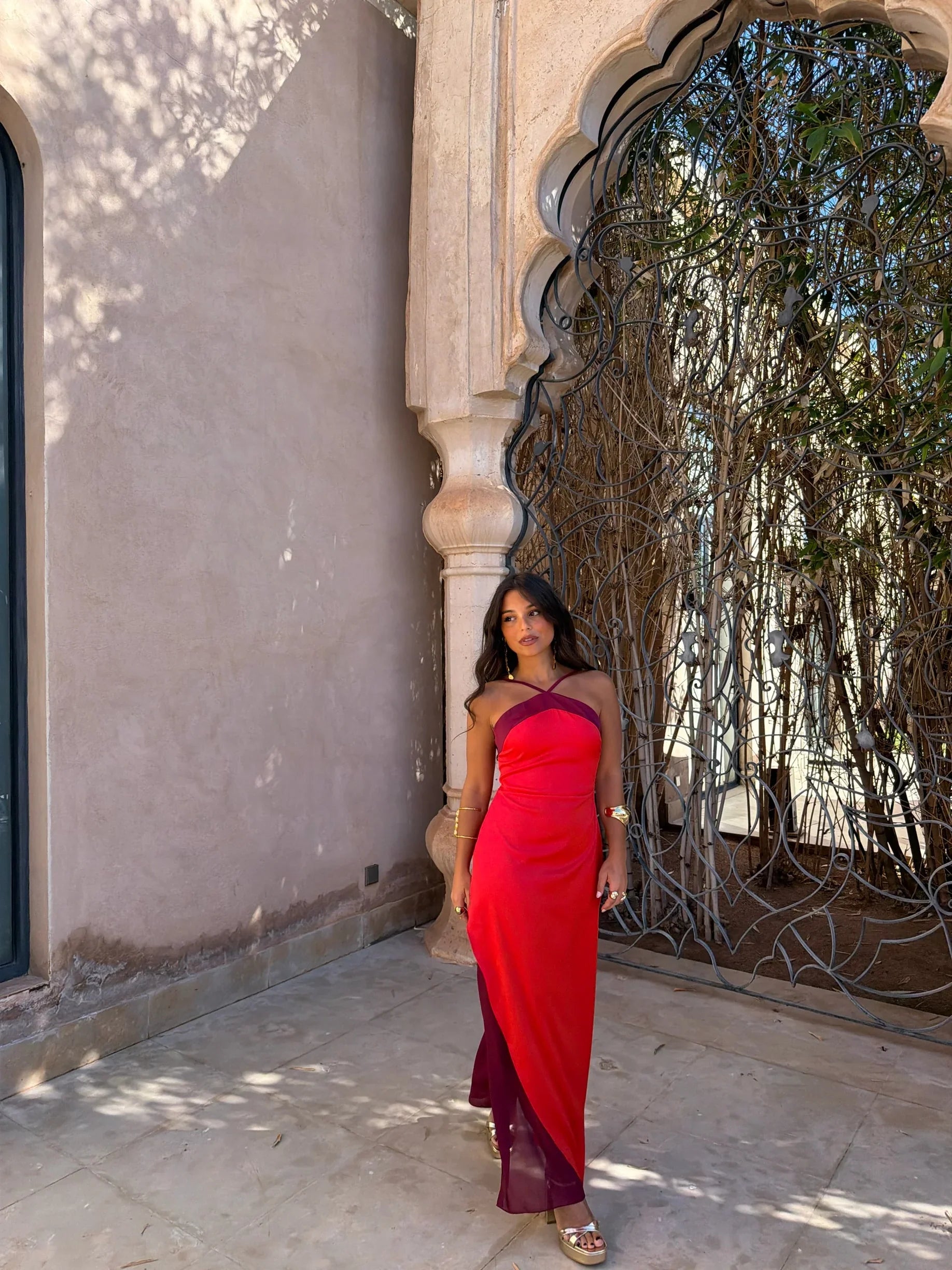 Vestido Oasis en rojo