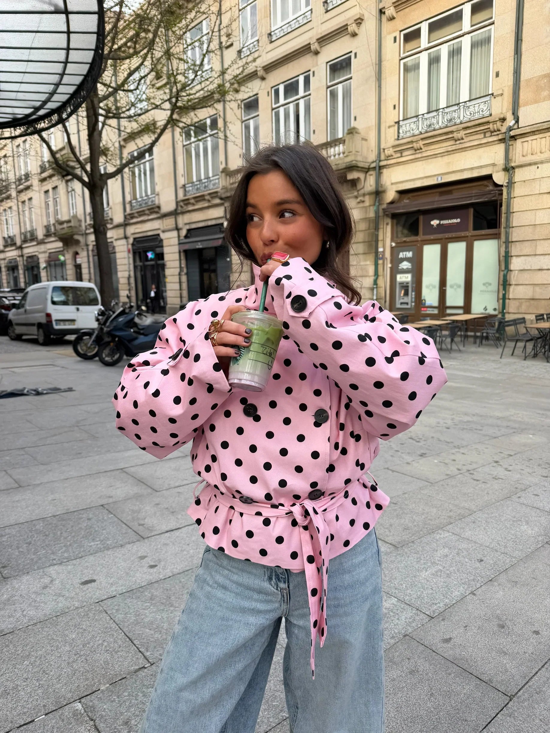 Trench Valentina Rosa de Lunares™