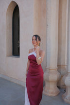 Vestido Oasis en burdeos