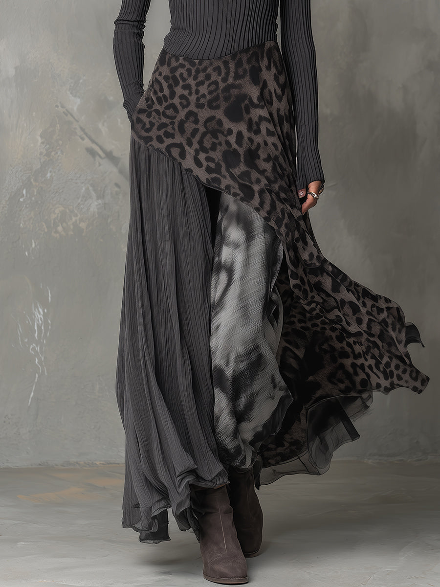 Martina | Vestido Maxi con Estampado Animal