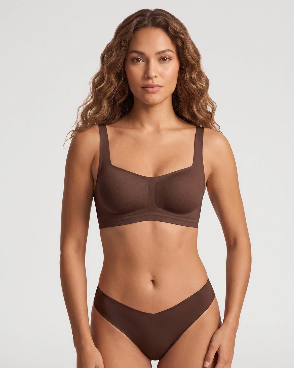 Conjunto Bralette Sin Costuras de Escote Cuadrado + Braguita