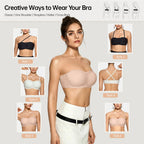 Sujetador Sin Tirantes Antideslizante Push-Up Sin Aros