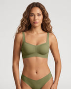 Conjunto Bralette Sin Costuras de Escote Cuadrado + Braguita