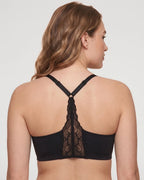 Bralette de Encaje con Escote V y Espalda Nadadora