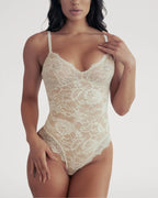 Body de Encaje Transpirable con Escote V