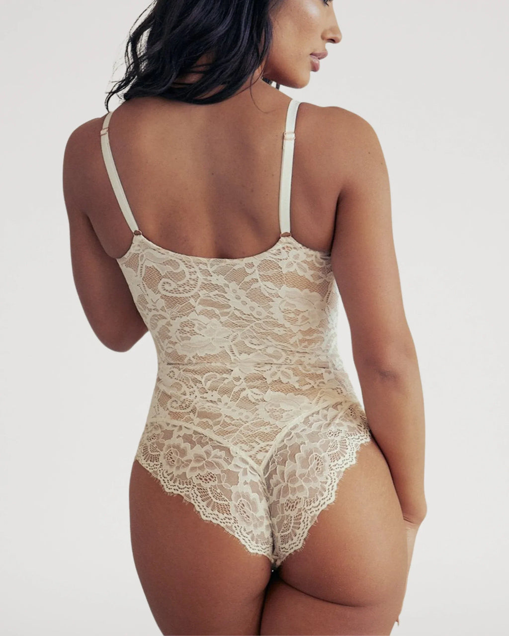 Body de Encaje Transpirable con Escote V