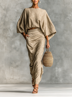 Paule | Conjunto de Blusa y Falda Larga