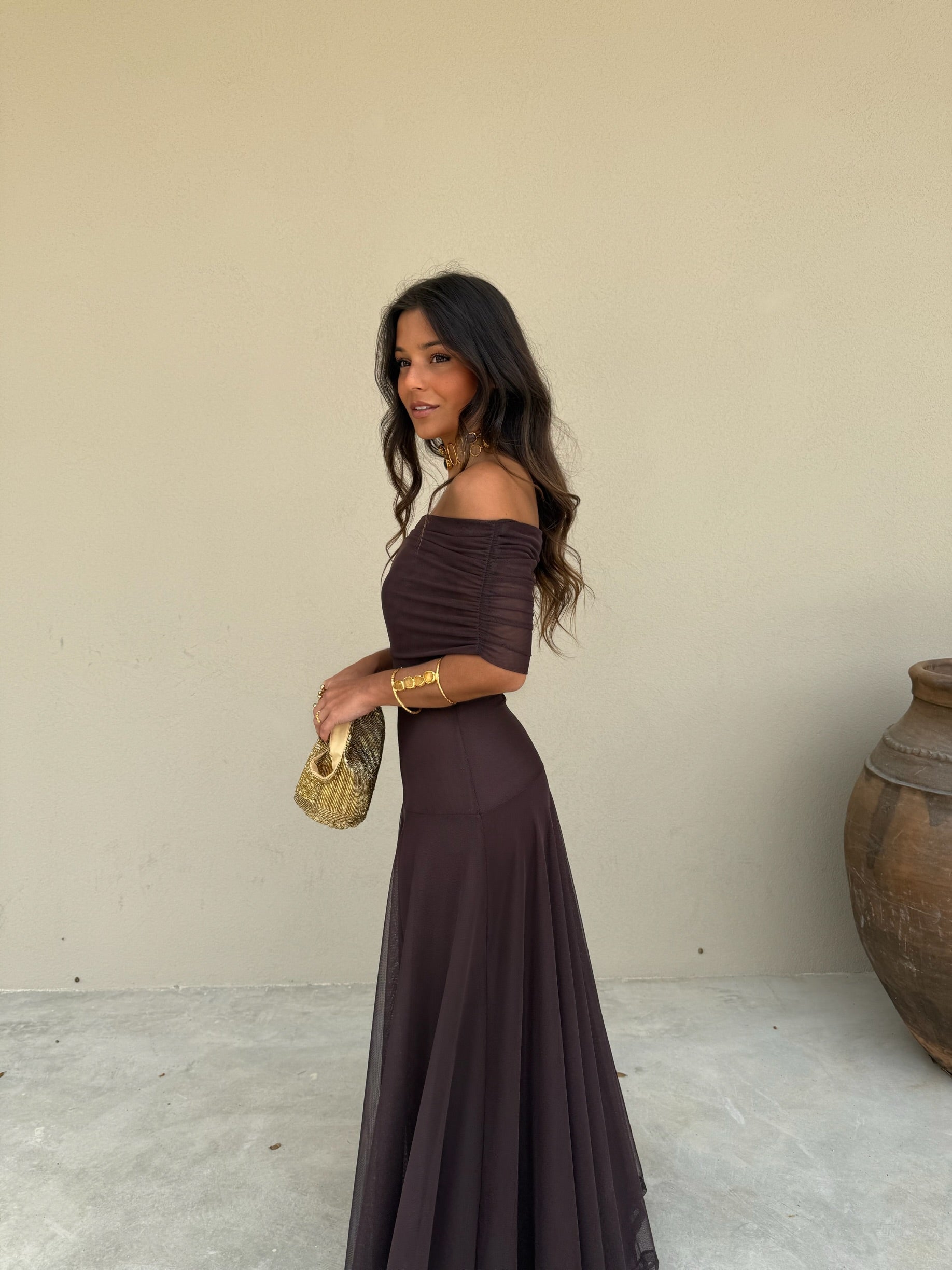 Toledo Dress in Brown