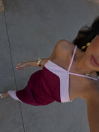 Vestido Oasis en burdeos