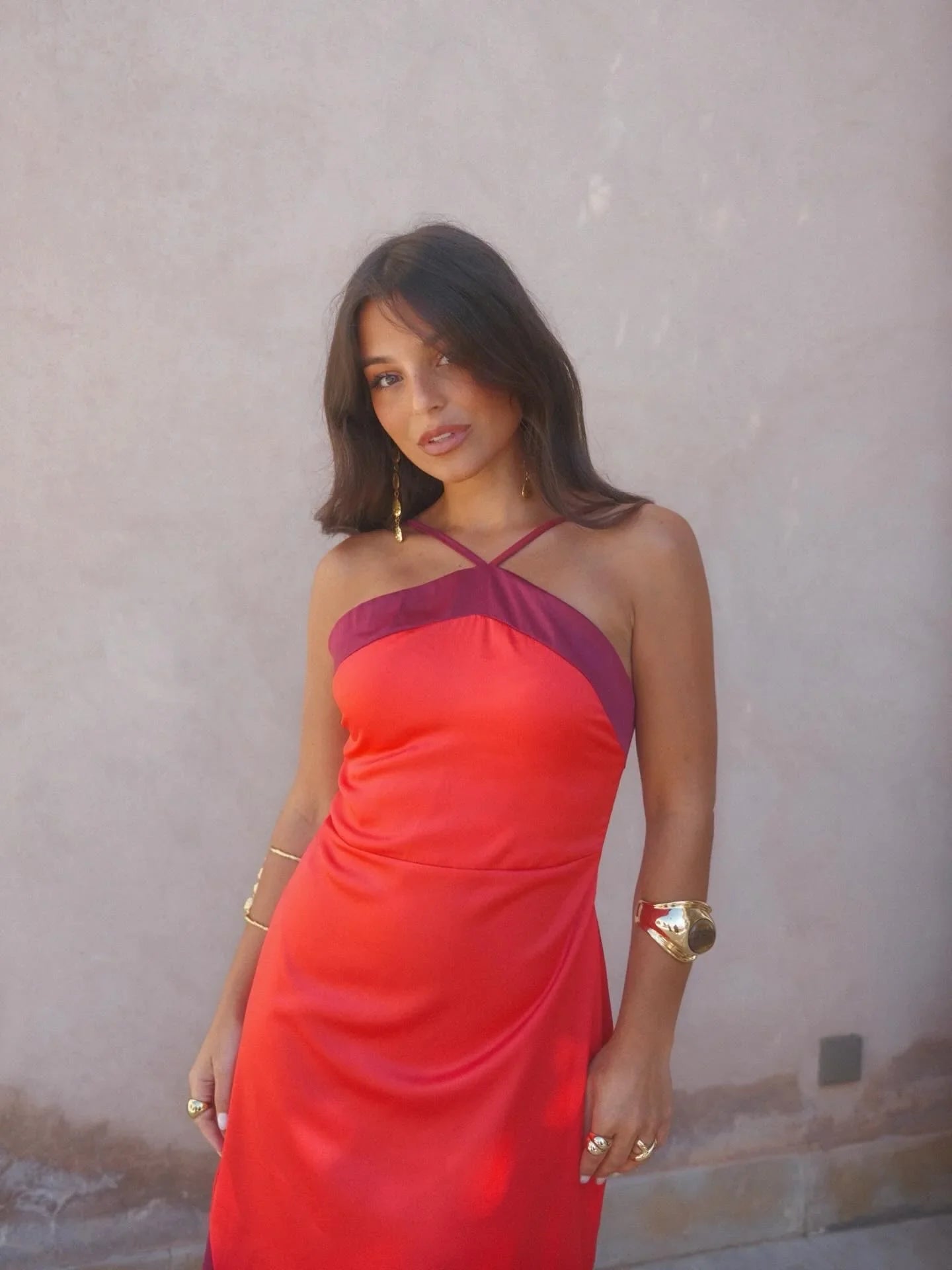 Vestido Oasis en rojo
