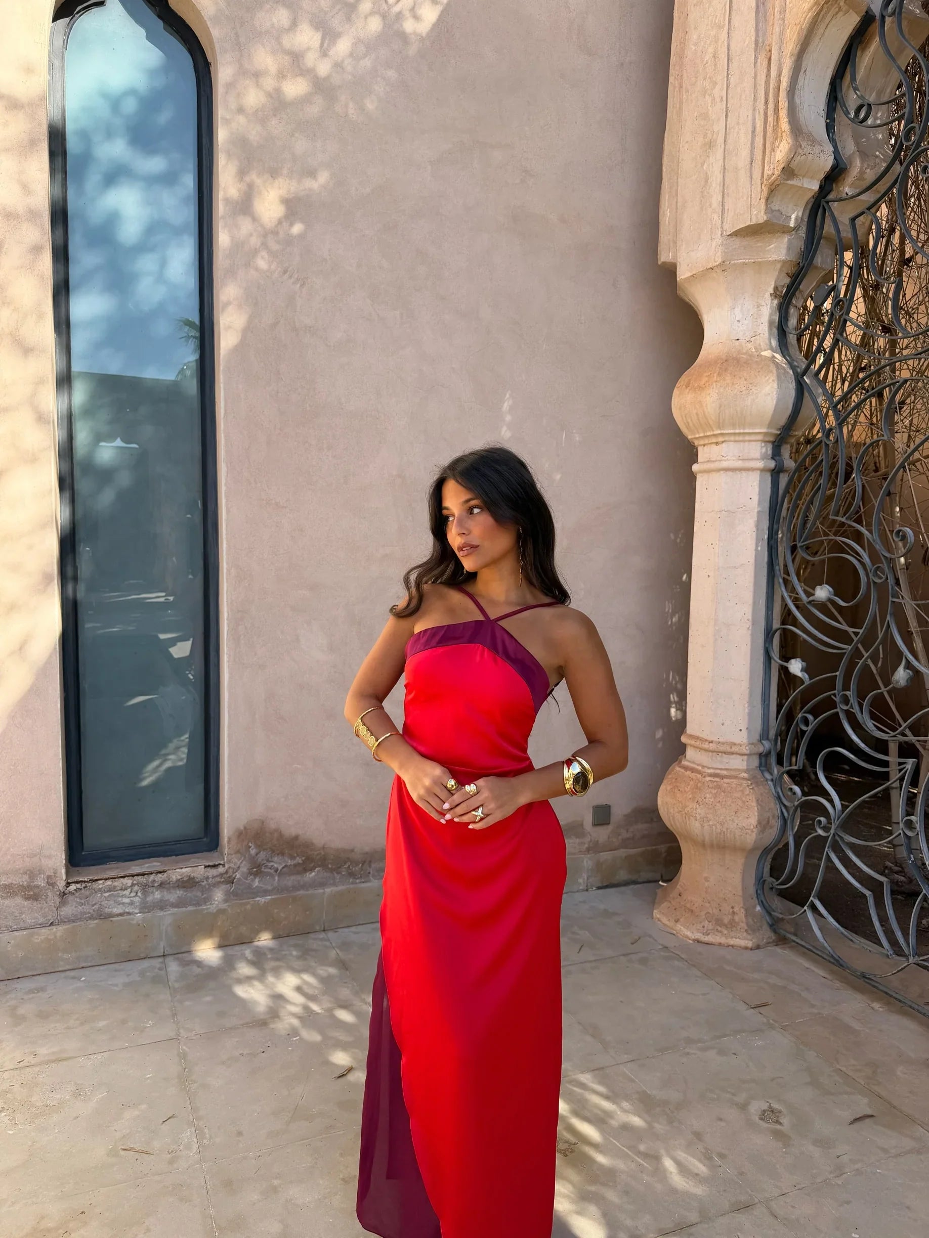Vestido Oasis en rojo