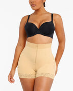 Short Moldeador de Encaje con Varillas y Control Abdominal