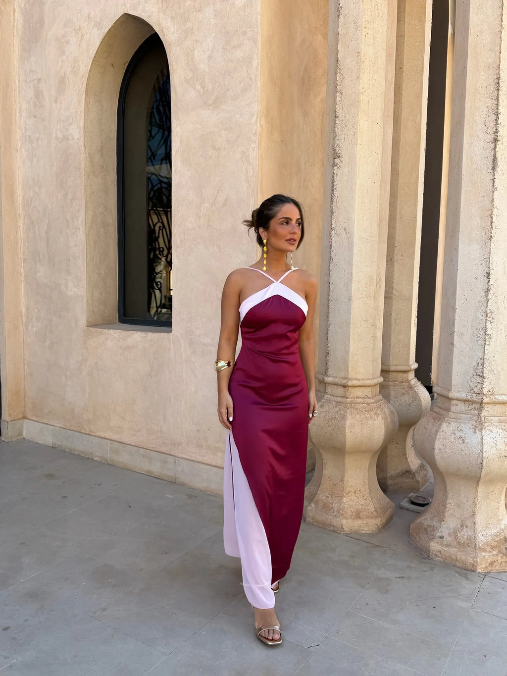 Vestido Oasis en burdeos