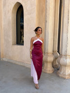 Vestido Oasis en burdeos
