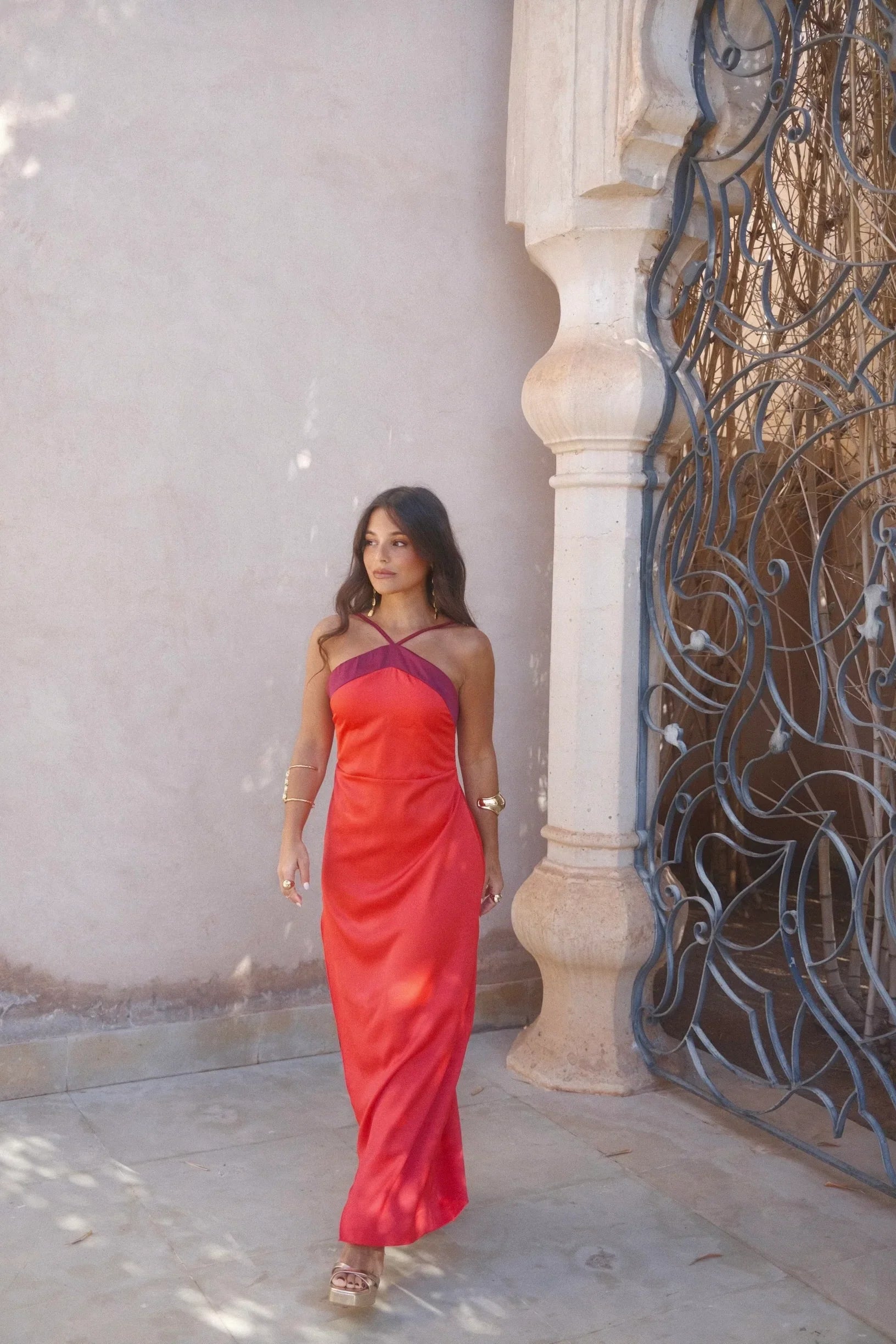 Vestido Oasis en rojo