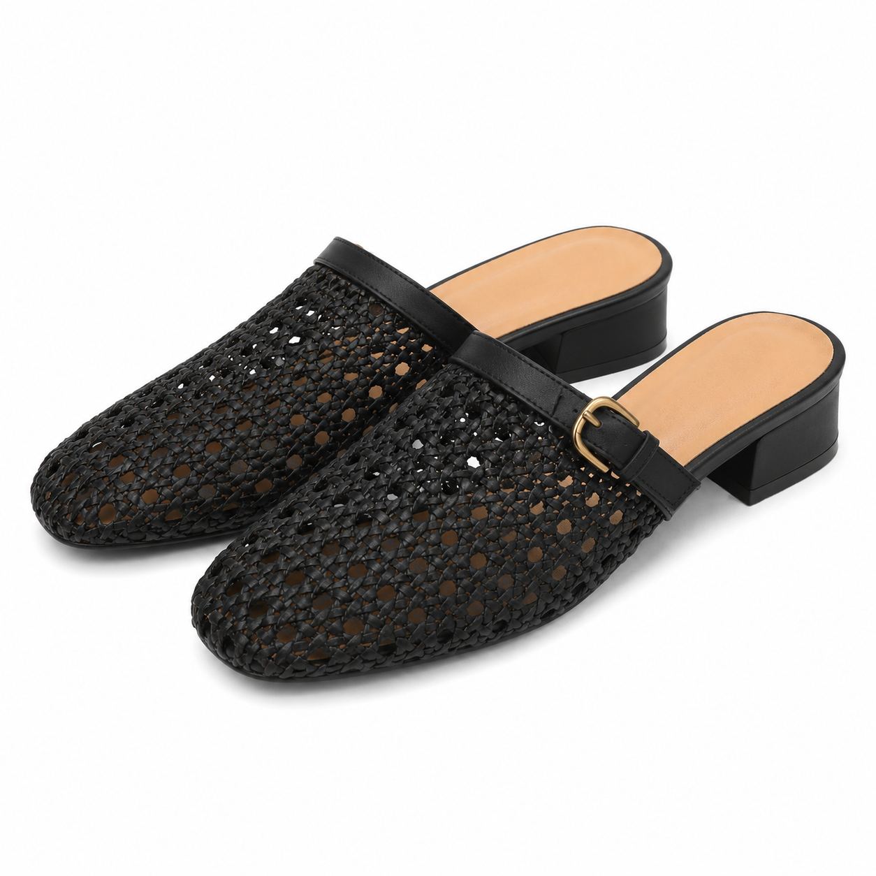 MONVETTA™ | Zapatos Retro Tejidos con Tacón de Bloque