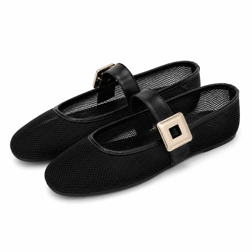 BELCOUR™ | Bailarinas de Malla Transpirables con Hebilla Metálica para Mujer