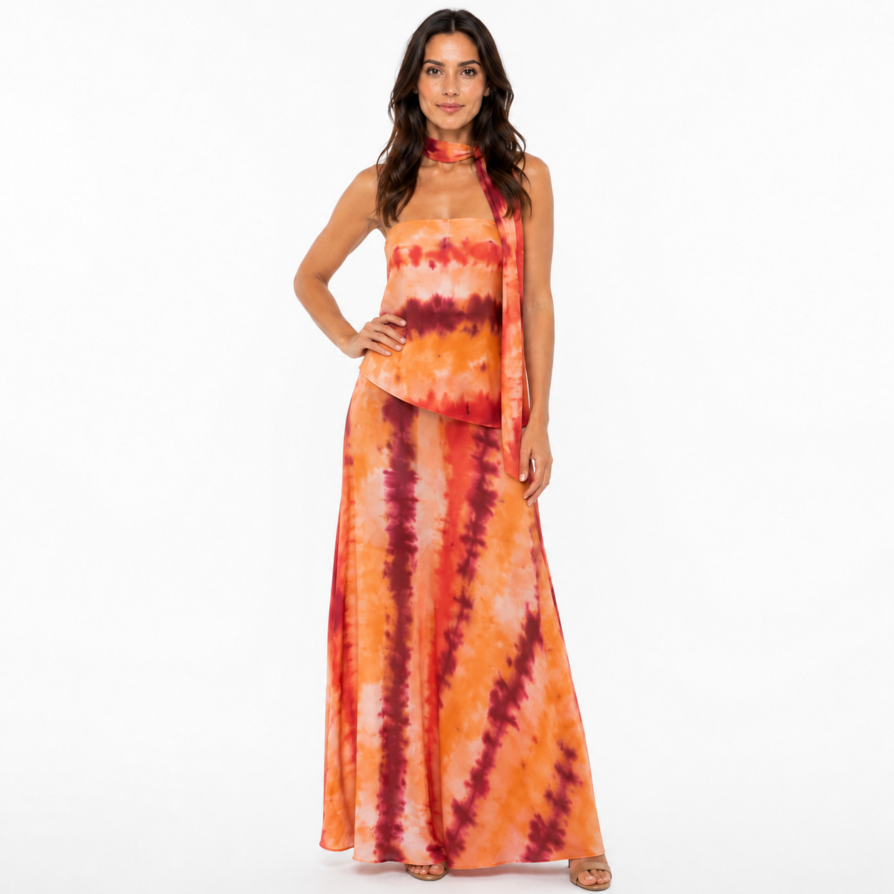 Vestido Largo Bandeau
