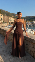 Maia - Vestido maxi sin tirantes