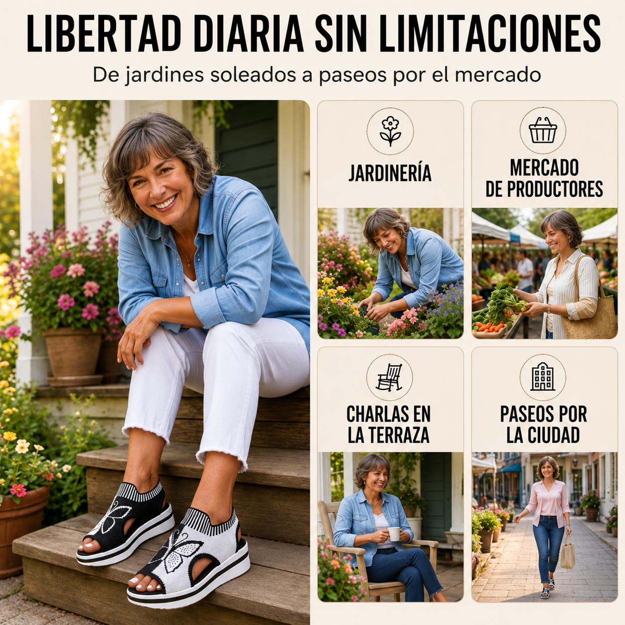 Sandalias de plataforma de punta abierta - Comodidad y estilo