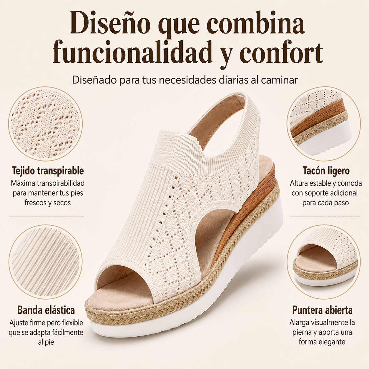 Sandalias de plataforma transpirables - Adiós a los pies doloridos