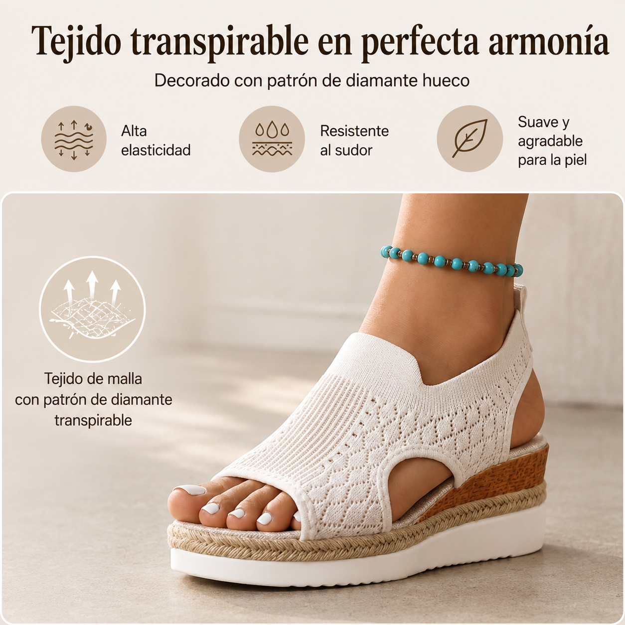 Sandalias de plataforma transpirables - Adiós a los pies doloridos