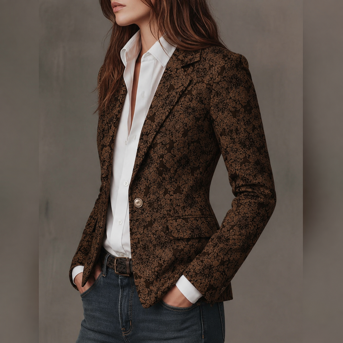 Estelle | Blazer Jacquard Cashmere Entallado