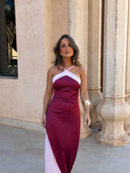 Vestido Oasis en burdeos