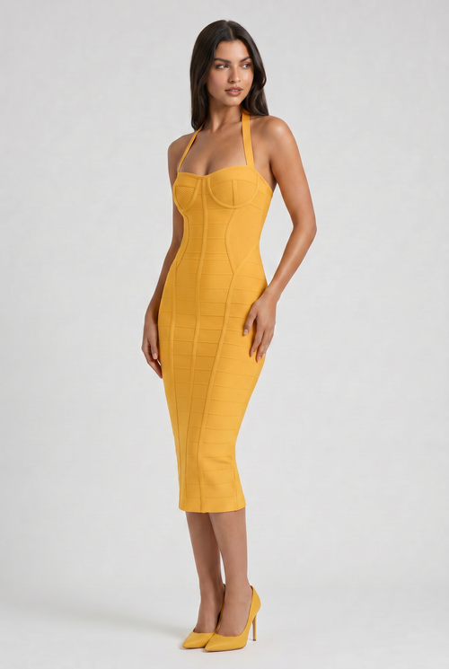 Cleopatra - Vestido Bandage Vara de Oro - Vara de oro